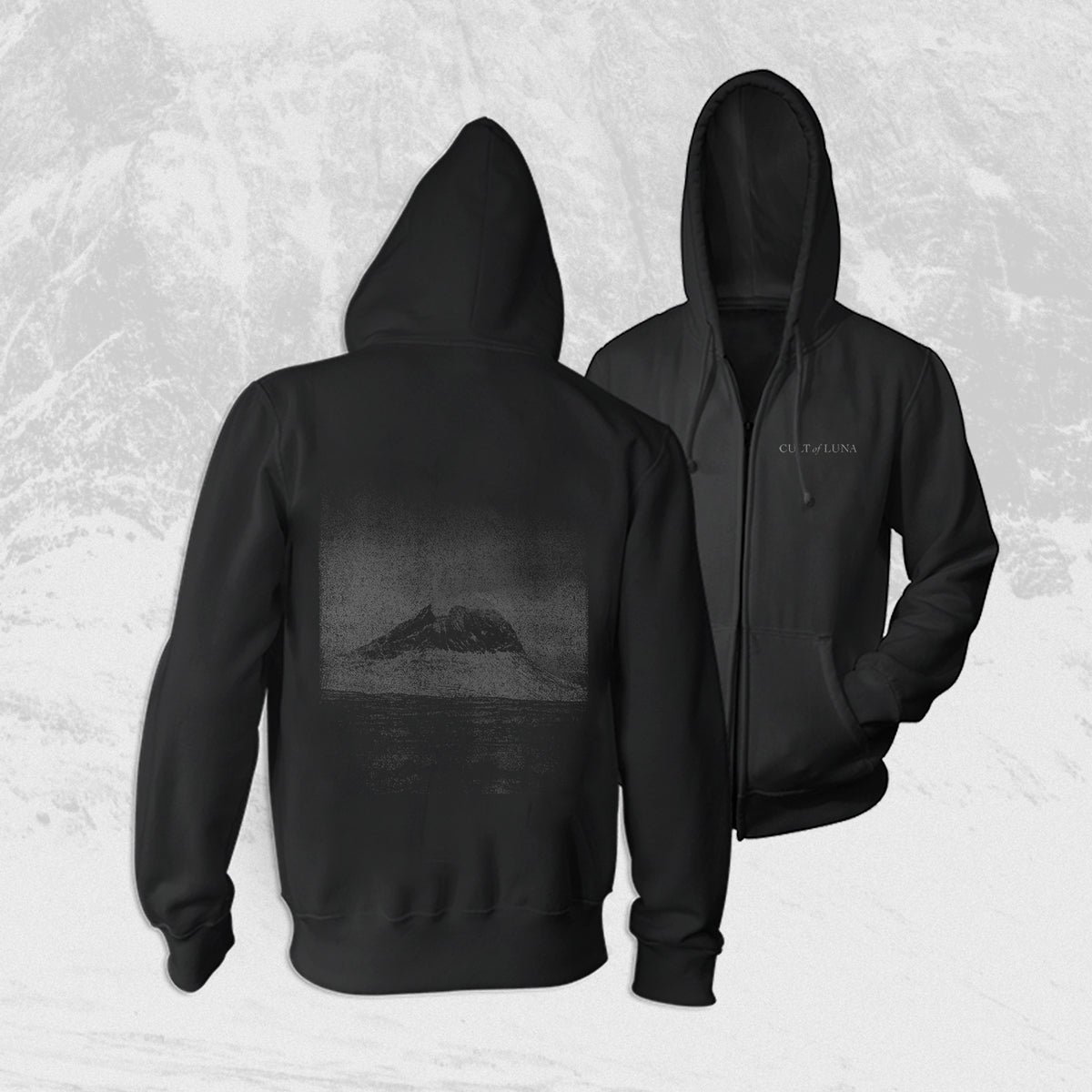 CULT OF LUNA - Mountain  (Black Zip Hoodie) NEW VERSION