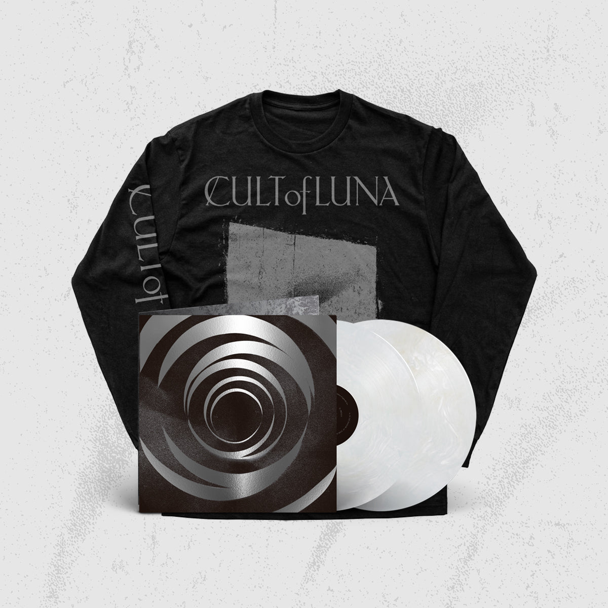 CULT OF LUNA - In The Shadow Of Your Shadow 2LP [Foil edition] (Transparent with Marbled White) + Monolith (Black Shirt Long sleeve) PRE-ORDER
