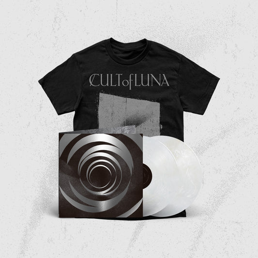 CULT OF LUNA - In The Shadow Of Your Shadow 2LP [Foil edition] (Transparent with Marbled White) + Monolith (Black T-Shirt) PRE-ORDER